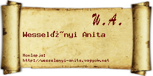 Wesselényi Anita névjegykártya